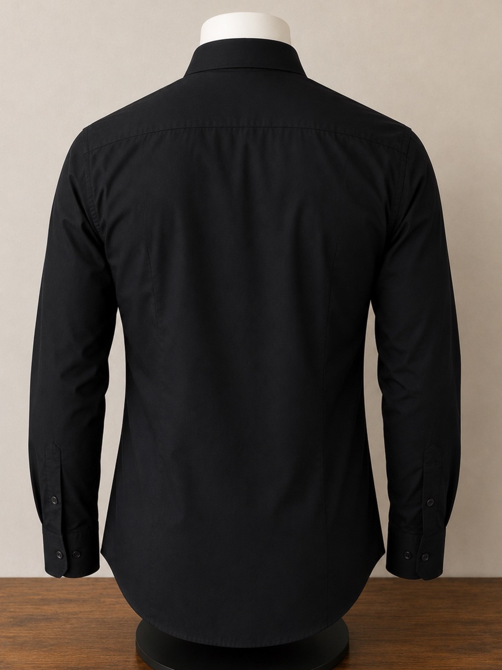 DOLCE ROMA MEN’S BLACK BUTTON DOWN DRESS SHIRT | LARGE 18-18.5 34/35 | NWT - Picture 4 of 8